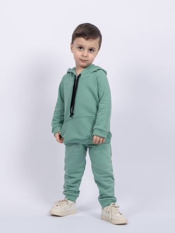 311-Х. Свитшот с капюшоном + Штаны, хлопок 65%, 35% ПЭ, 3-х нитка ( без начеса) хаки 98,104,110,116